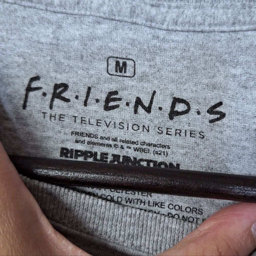 Ripple Junction FRIENDS TV Series Graphic T-Shirt Gray Unisex Mens & Womens - Picture 6 of 9